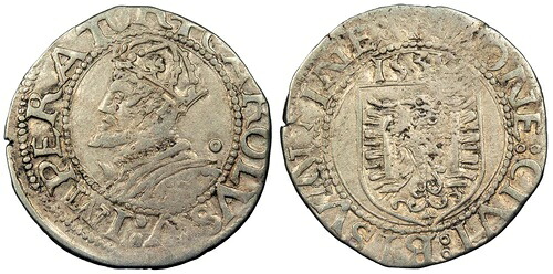 フランス ブザンソン カール5世（神聖ローマ皇帝在位1530-1556年） 白（1/2カロルス） G｜WORLD RESOURCE【QUEEN店】 46,860円