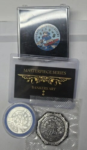 2017 .999 シルバー「バンカー 1」コンプリート 3 ピース (非常に希少) COA 付き、Silver Bullion 製...