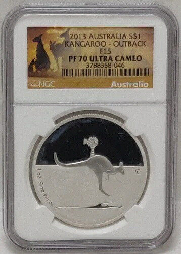 2013年 オーストラリア カンガルー アウトバック F15 プライベートプルーフ 1ドルコイン NGC PF 70 ウルトラカメオ