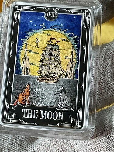 2024年 ニウエ タロットカード XVIII The Moon 1オンス シルバーカラー プルーフコイン #194 #2000-