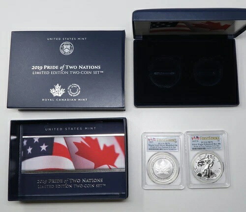 2019年 プライド・オブ・ツー・ネイションズ エンハンスド・レヴ・プルーフセット PR70 PCGS ボックス/COA 28389｜WORLD RESOURCE【QUEEN店】 75,020円