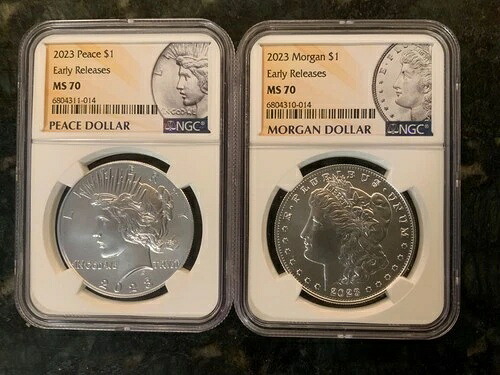 2023 S モーガン＆ピース シルバードルセット $1 NGC PF70