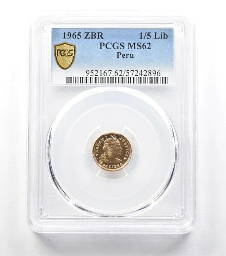 1965 ZBR ペルー 1/5 天秤座ゴールド MS62 PCGS *3737-｜WORLD RESOURCE【QUEEN店】 75,020円