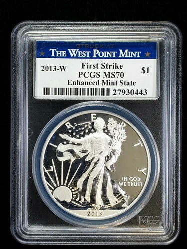 2013 W アメリカン シルバー イーグル PCGS MS70 強化ストライク-｜WORLD RESOURCE【QUEEN店】 75,020円