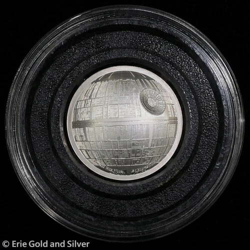 2018年 ニウエ スターウォーズ デススター 2オンス シルバー プルーフコイン（箱付き）