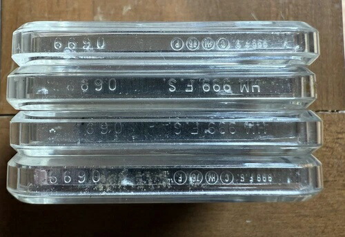 レアシルバー 1オンス X4 アートバー プルーフ ヴィンテージセット マッチング #no Engelhard/JM but??-