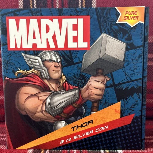 3オンス シルバー-ソー ?? 1,000 個中 1 個?? Marvel Comix-Niue Comix-Avengers-