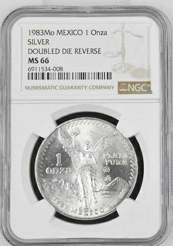 1983年 Mo Mexico 1 Onza Silver NGC MS66 DDR/DDO メキシコシティ Mint Eye Appeal