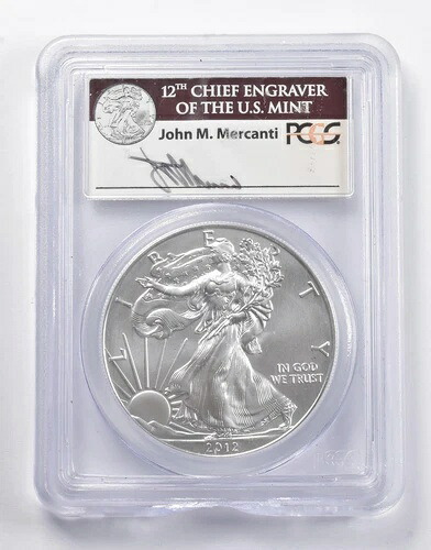 MS70 2012-W アメリカンサイン シルバー イーグル FS入り メルカンティ PCGS *5223- 75,625円