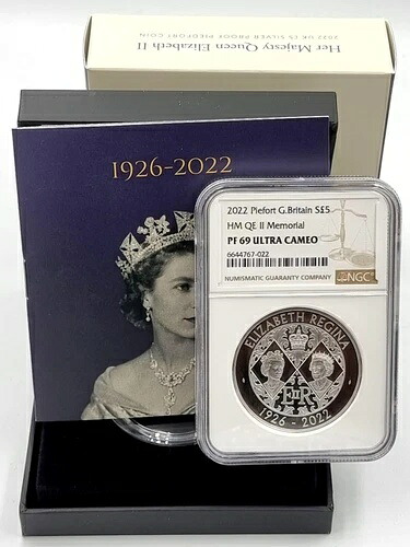 英国シルバー ピードフォート コインエリザベス II メモリアル NGC PF69 UCA-