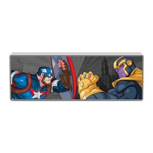 2025年 ニウエ マーベルヒーロー vs. ヴィランズ キャプテン・アメリカ vs. サノス 3オンス シルバーコイン