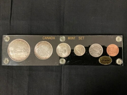 1937年 カナダ 未流通セット 6コイン 美しい古いコインセット!!-