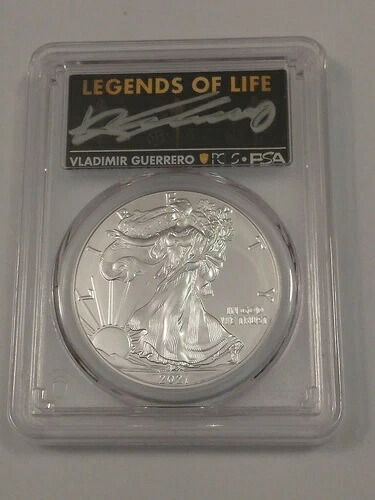 2021 ASE $1 タイプ1 PCGS PSA MS70 レジェンド オブ ライフ ウラジー ミルゲレロ LA ドジャース-