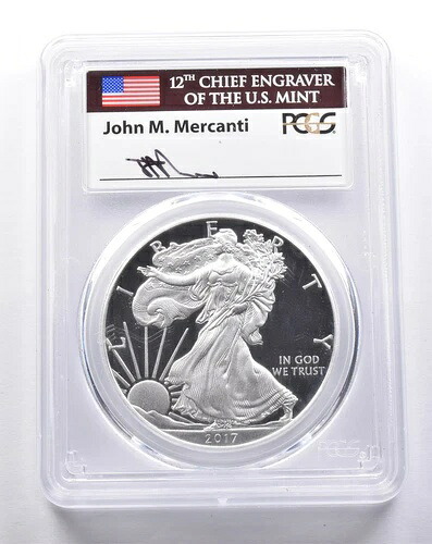 PR70 DCAM 2017-S アメリカン シルバー イーグル コングラッツ セット FDOI Mercanti PCGS *3389