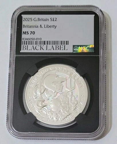 2025 S?2 ブリタニア＆リバティ レア NGC ブラックラベル MS70 75,625円