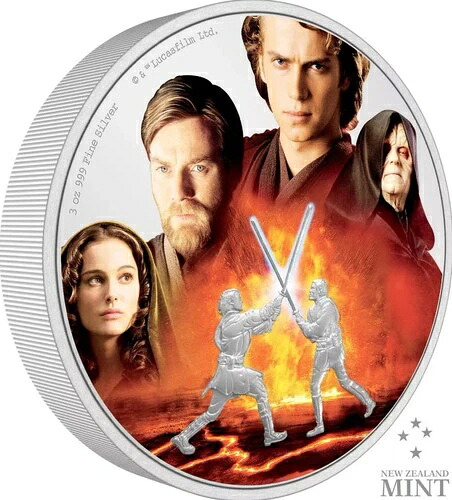 2022年 スターウォーズ? バトルシーン -アナキン vs. オビワン? 3オンシルバースコイン-