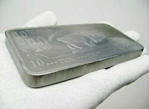 4xラージチタン地金10トロイオンス10オンスバー投資バー（合計40オンス）