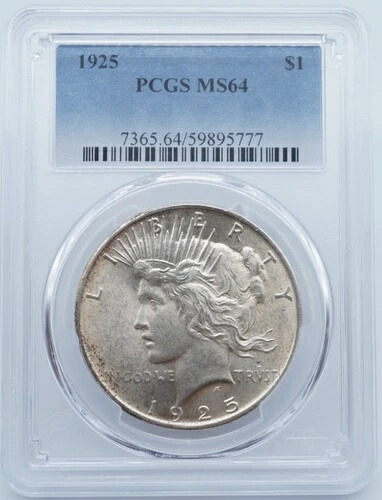 1925年 P ピース銀貨 $1 PCGS MS64 -U1182