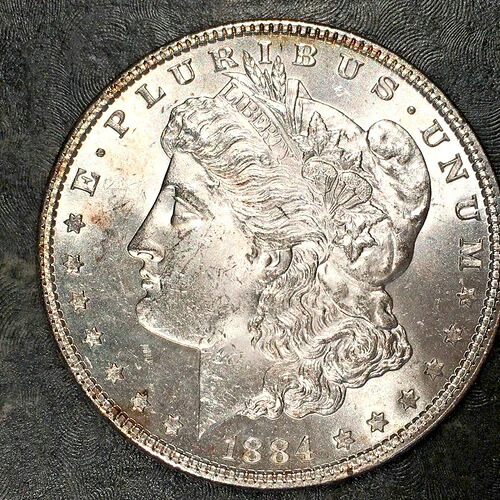 1884年モルガン銀貨 - 高品質スキャン #H489