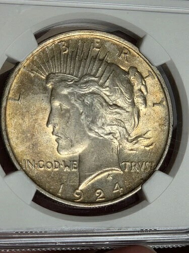 1924年 $1ピースドル NGC MS63トーン-