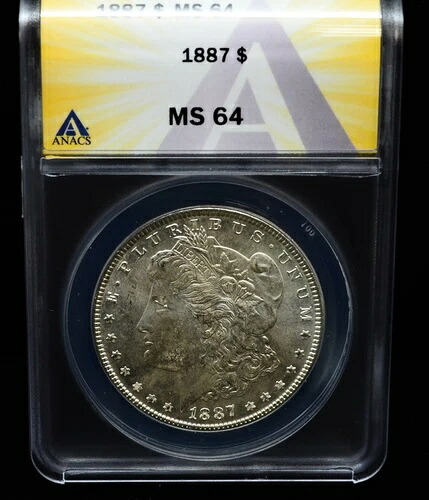 1887年 ANACS MS 64 モーガンシルバードル #I158-