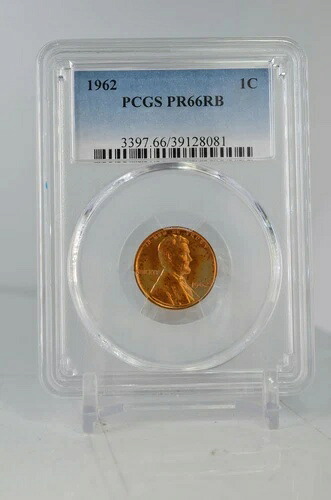 PR66RB 1962年 PCGS グレードプルーフ リンカーン記念セント 未流通コイン 赤茶色