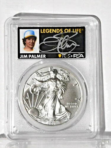 2021年 (P) 緊急発行シルバーイーグル PCGS MS70 FS レジェンド・オブ・ライフ ジム・パーマー