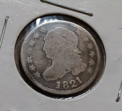 1821年製キャップドバストシルバーダイム