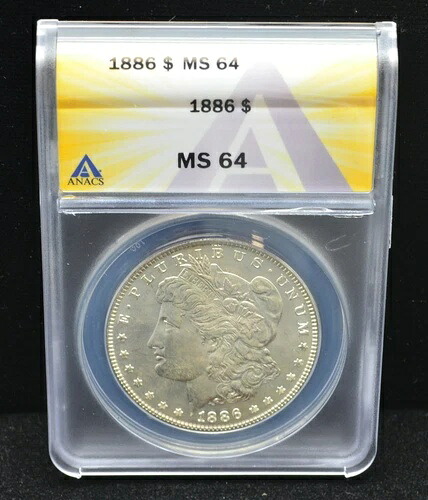 1886年 ANACS MS 64 モルガン銀貨 #I115