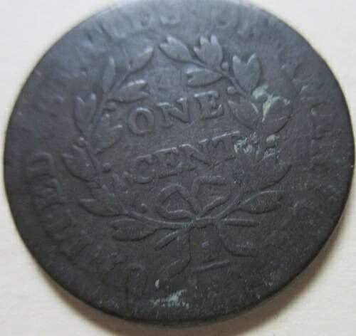 1800年アメリカ合衆国大型セントドレープ胸像コイン。1ペニー（C385）1ペンス1セント
