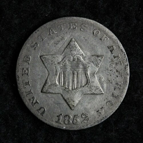1852年 3セント銀貨 XF E203 DXHB