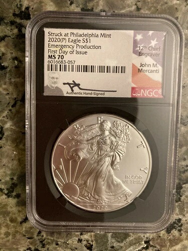 2020-P 緊急発行* 発行初日 * NGC MS70 MERCANTI直筆サイン入り｜WORLD RESOURCE【QUEEN店】