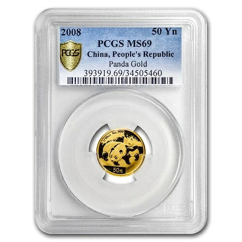 2008年 中国 1/10オンス ゴールド パンダ MS-69 PCGS