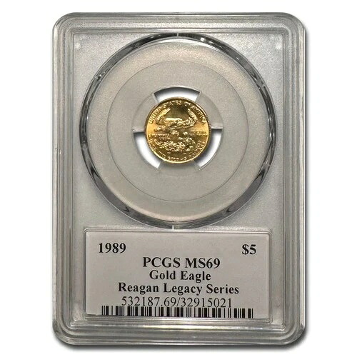 1989年 1/10オンス アメリカンゴールドイーグル MS-69 PCGS (レーガン)｜WORLD RESOURCE【QUEEN店】