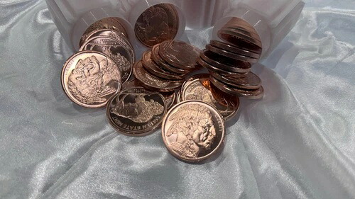 500オンス バッファロー - 1オンス 純銅ラウンド - 地金 - モンスターボックス