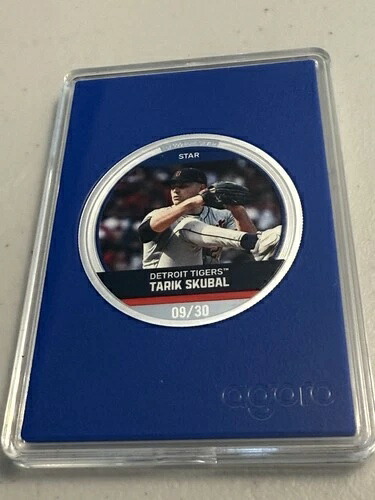 2025 Agoro 1オンス シルバー MLB トレーディングコイン Tarik Skubal #9 of 30 サファイア