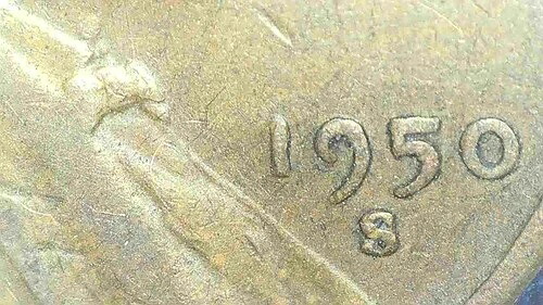 ??1950年 S リンカーン ウィート ペニー（ミントマーク、縁、リバティ ブロブにエラーあり）｜WORLD RESOURCE【QUEEN店】 20,592円
