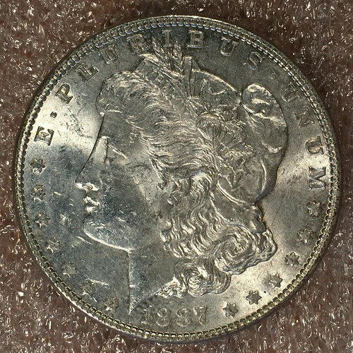 1887年モルガン銀貨 - ほぼ新品 - 高品質スキャン #H554
