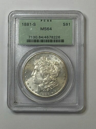 1881-S 1ドル モルガン銀貨 PCGS MS64 OGH ** OH8226