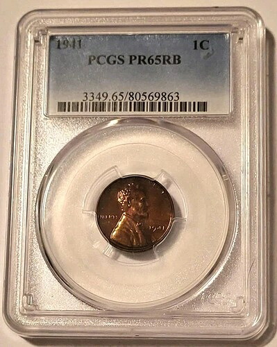 1941年リンカーン・ウィート・セント PR65 RB PCGS ロープルーフ 鋳造