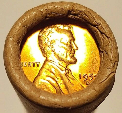 1955年 S リンカーン ウィート セントロール BU/GEM OBW 50セント