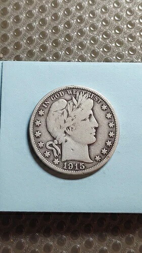 1915年 バーバー シルバー ハーフドル 50セント VG+ 145円