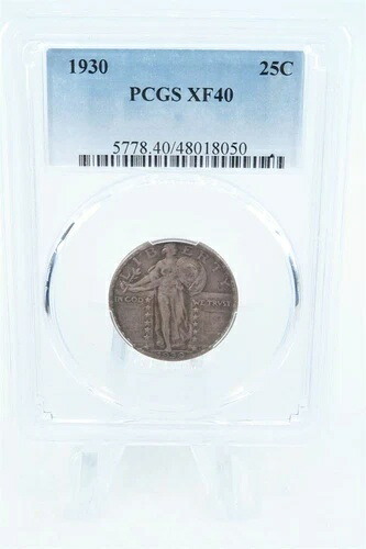 1930-P PCGS XF40 スタンディング・リバティ・クォーター・ビジネス・ストライク 25セント 40,755円