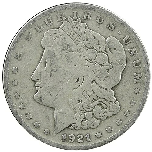 1921年 90% 銀 モルガン銀貨 1ドル 約1ドル 良好