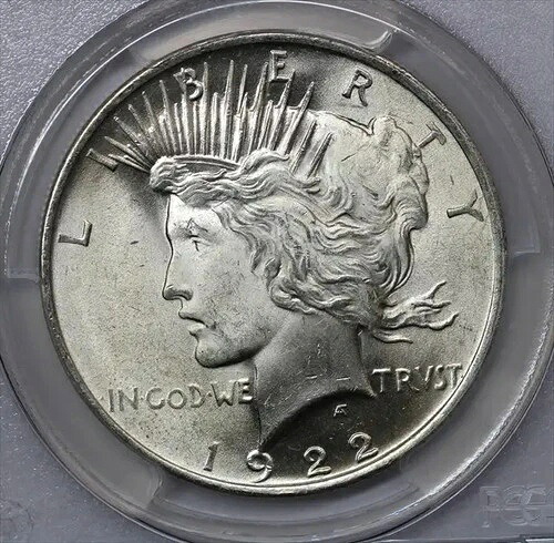 1922年 ピースシルバードル PCGS MS64-