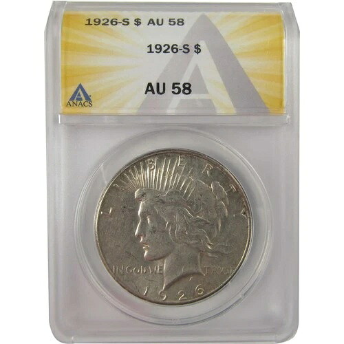 1926年 S ピースドル AU 58 ANACS シルバー 1ドルコイン SKU:I20916