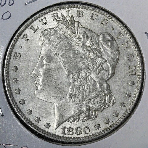 1880-O モルガン銀貨 AU+/UNC E376 TGEC