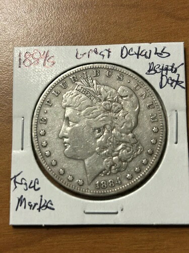 1884年製モルガン・ダラー、良質な顔の刻印あり！お買い得！出品リストをご確認ください??