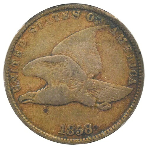 1858年 フライングイーグルセント（VF）- 43,615円