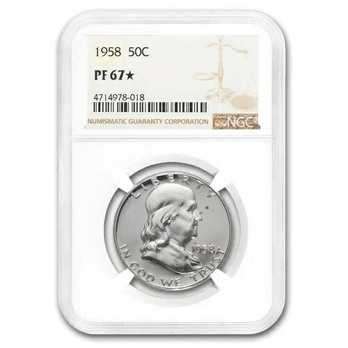 1958年フランクリンハーフダラーPF-67* NGC